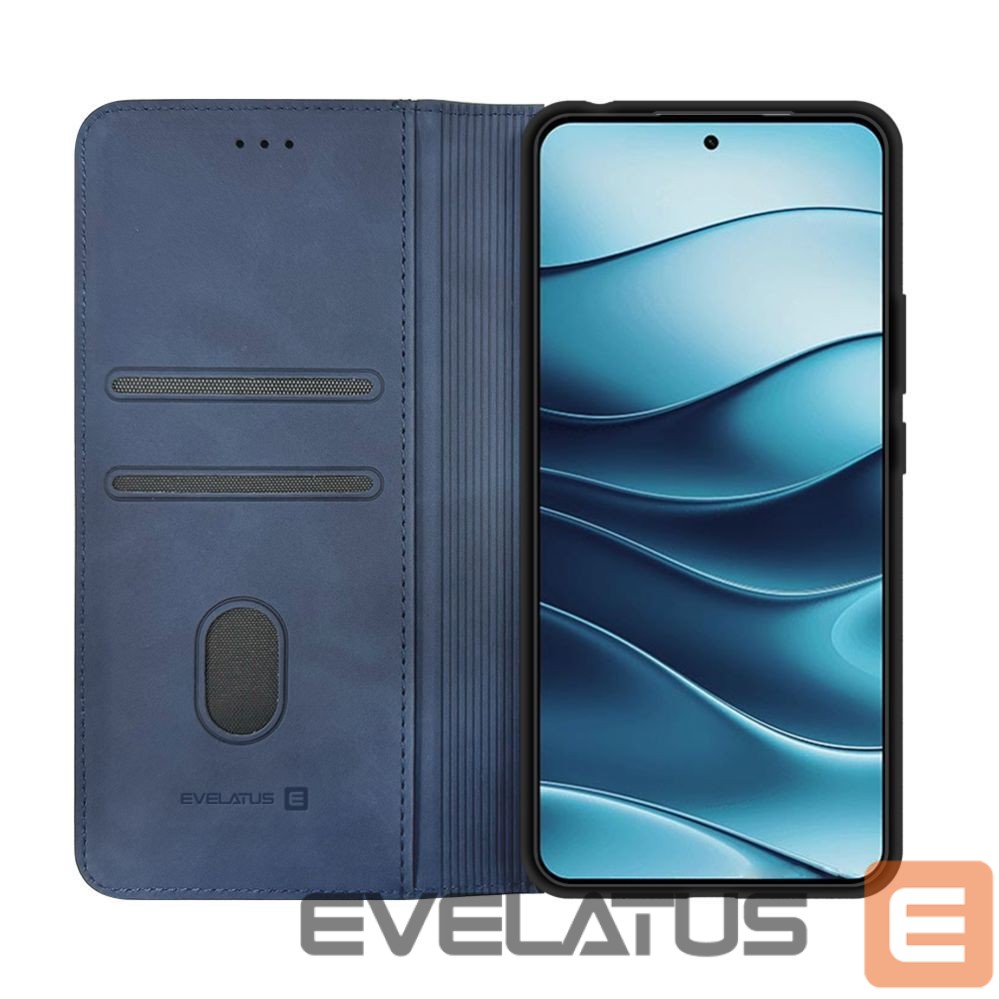Kaaned - kaaned Evelatus Xiaomi Redmi Note 14 4G Book Case Folio Dark Blue