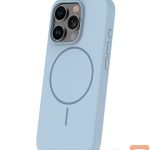 Tagakaaned iLike Apple iPhone 16 Pro Max Soft Touch Silicone case With Magnetic Light Blue