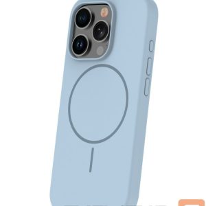 Tagakaaned iLike Apple iPhone 16 Pro Max Soft Touch Silicone case With Magnetic Light Blue