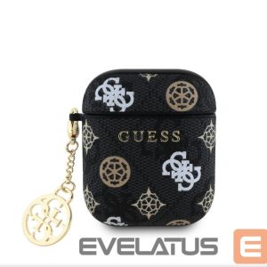 Korpus kõrvaklappidele Guess - AirPods 1/2 PU 4G Peony Charm Case Black