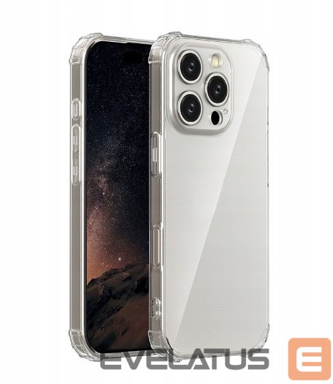 Tagakaaned iLike Apple iPhone 17 Anti Shock 1,5 mm case big hole Transparent