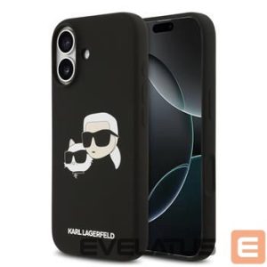 Tagakaaned Karl Lagerfeld Apple iPhone 17 Liquid Silicone Double Heads MagSafe Case Black
