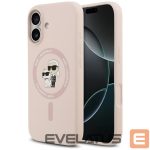 Tagakaaned Karl Lagerfeld Apple iPhone 17 Liquid Silicone Karl and Choupette MagSafe Case Pink