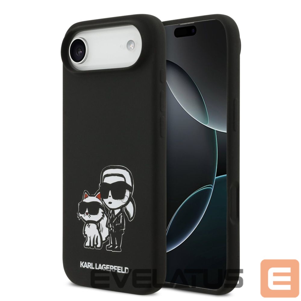 Tagakaaned Karl Lagerfeld Apple iPhone Air Liquid Silicone K&CH Sketch MagSafe Case Black