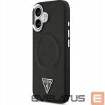 Tagakaaned Guess Apple iPhone 17 PU Leather Triangle Logo MagSafe Case Black