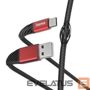 Kaabel Hama  Extreme USB 2.0 USB A to USB C Cabel 1,5 m Red Black
