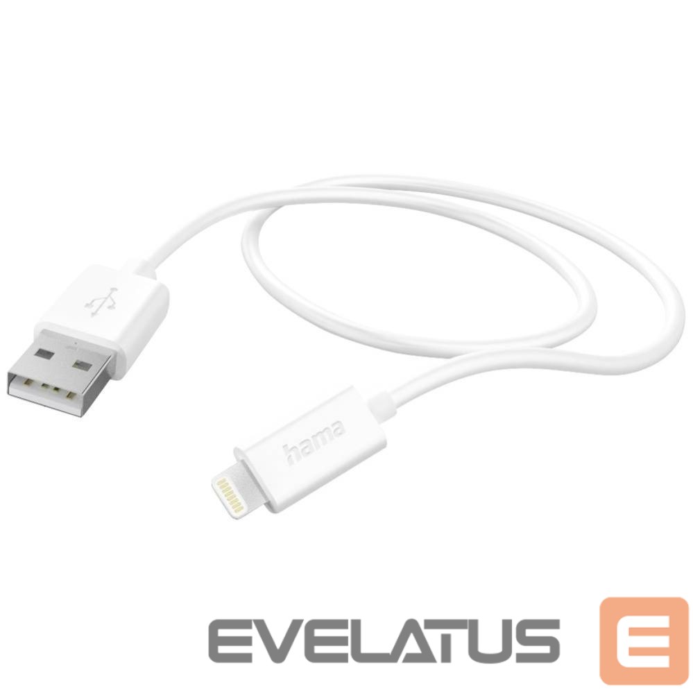 Kaabel Hama Charging Cable USB-A to Lightning 1m White