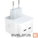 Adaptrid iLike  CH1 35W Dual Port USB-C Fast Charger for all Apple devices (Analog A2676 MNWP3ZM/A) White