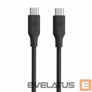Kaabel Evelatus  Evelatus USB C to USB C Silicone Cable 1.2M 60W / 20V3A Black
