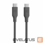 Kaabel Evelatus  Evelatus USB C to USB C Silicone Cable 1.2M 60W / 20V3A Grey