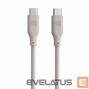 Kaabel Evelatus  Evelatus USB C to USB C Silicone Cable 1.2M 60W / 20V3A Warm Gray
