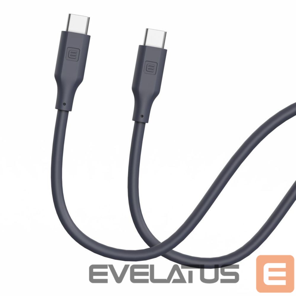 Kaabel Evelatus Evelatus USB C to USB C Silicone Cable 1.2M 60W / 20V3A Blue