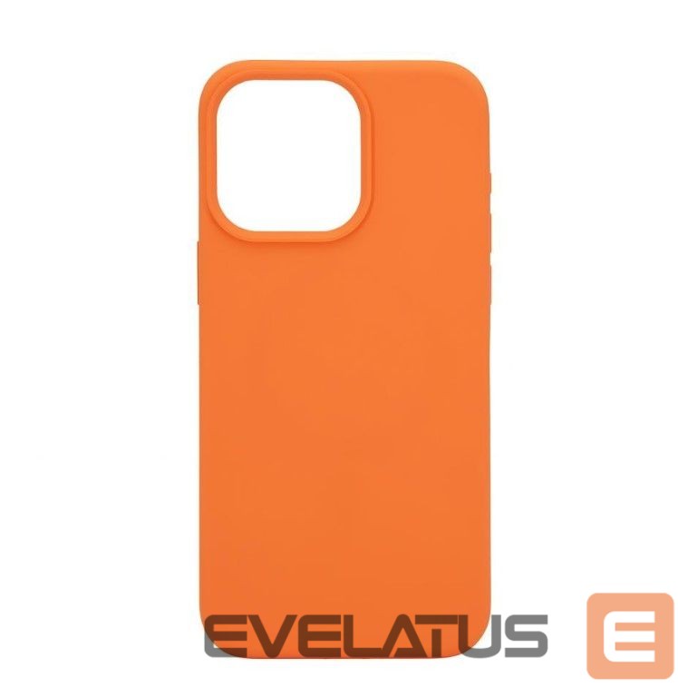 Tagakaaned Connect Apple iPhone 15 Pro Max Premium Magsafe Soft Touch Silicone Case New Function Orange