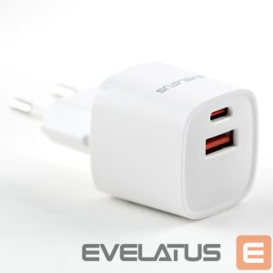 Adaptrid Evelatus  USB-A and USB-C 30W Max / EU charger White