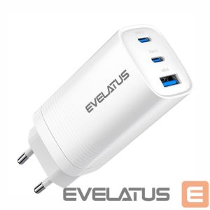 Adaptrid Evelatus  65W Max Fast Charger EU USB-C1/USB-C1/USB-A White