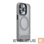 Tagakaaned Evelatus Apple iPhone 16 Rubber Coated MagSafe With Stand Case Silver