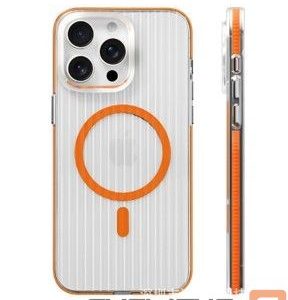 Tagakaaned Evelatus Apple iPhone 16 Pro Max Suitcase MagSafe Case Transparent Orange