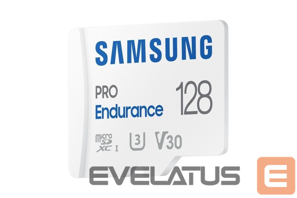 Mälukaardid Samsung SAMSUNG PRO Endurance MB-MJ128KA/EU 128 GB, MicroSD Memory Card, Flash memory class U3, V30, Class 10, SD adapter