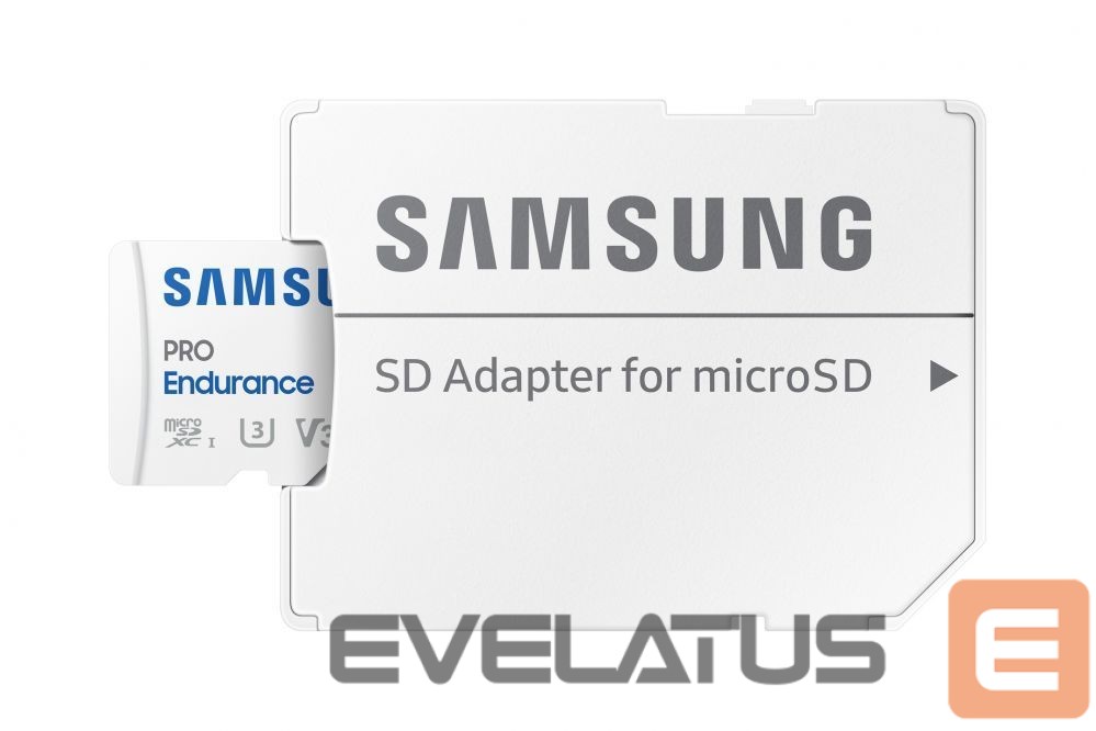 Mälukaardid Samsung SAMSUNG PRO Endurance MB-MJ128KA/EU 128 GB, MicroSD Memory Card, Flash memory class U3, V30, Class 10, SD adapter