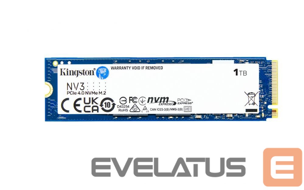 Kõvaketas SSD Kingston SSD PCIE G4 M.2 NVME 1000GB/SNV3S/1000G
