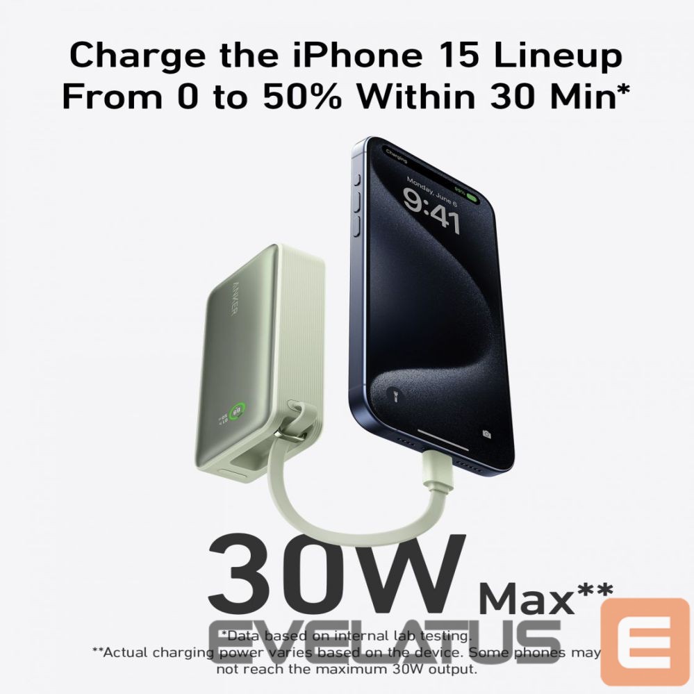 Väline aku Anker 545 Nano Power Bank 10000mAh, PD 30W, Green |