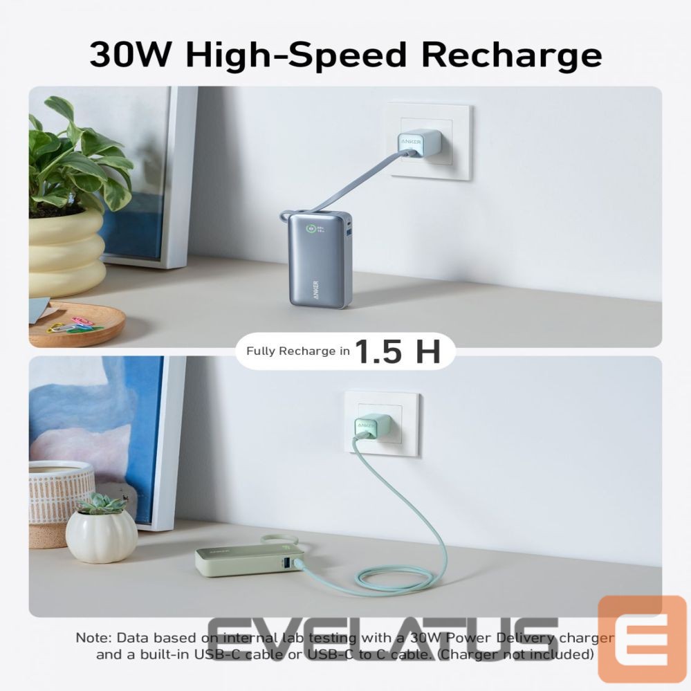 Väline aku Anker 545 Nano Power Bank 10000mAh, PD 30W, Green |
