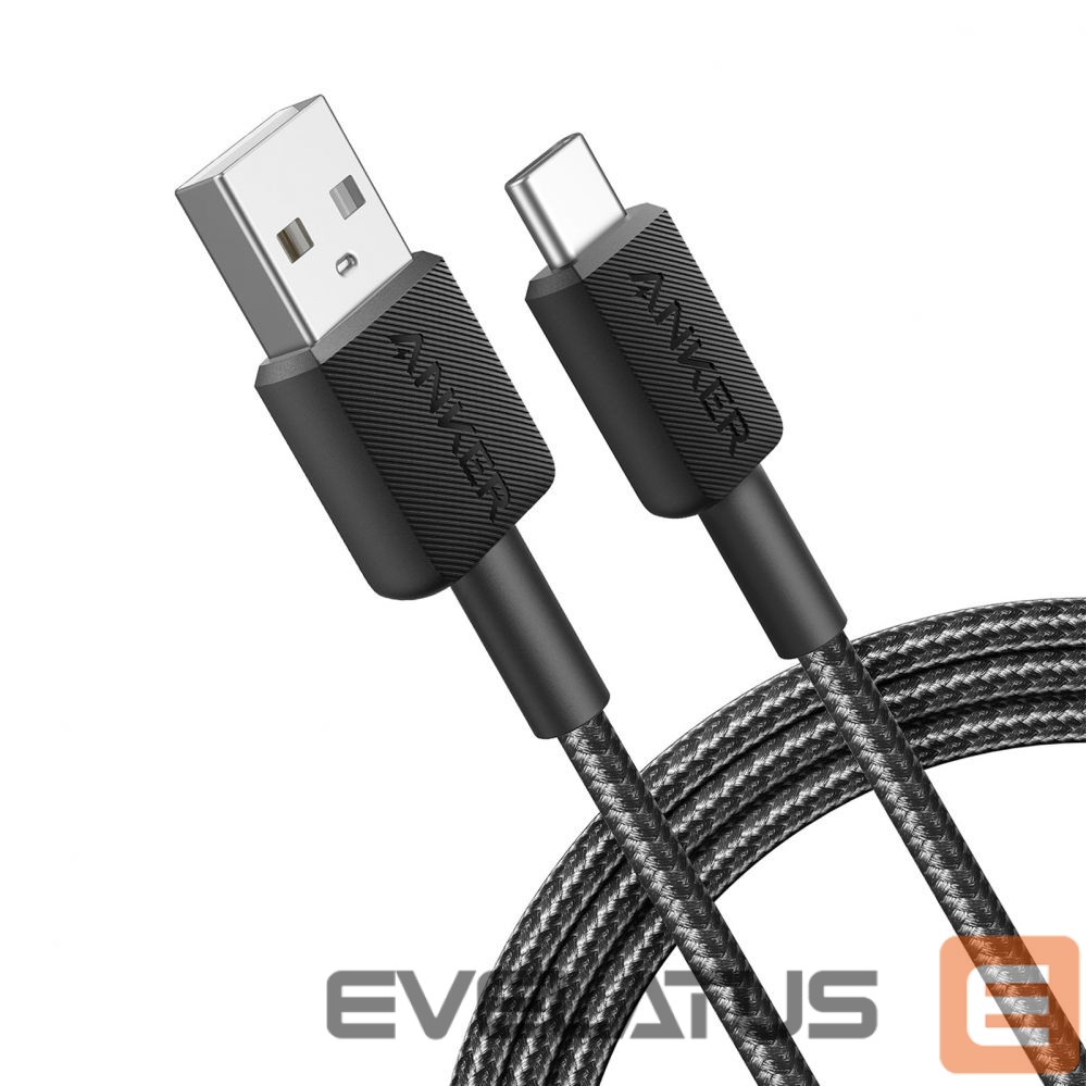 Kaabel Anker 322 USB-A to USB-C Cable Nylon, 1.8M, Black |