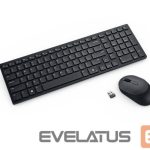 Arvuti klaviatuur Dell  | Silent Keyboard and Mouse | KM555 | Keyboard and Mouse Set | Wireless | Ukrainian (QWERTY) | Black | 2.4 GHz, Bluetooth 5.1 | Wireless connection 