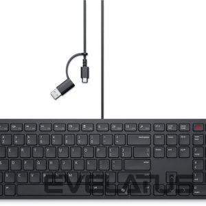 Arvuti klaviatuur Dell  | Collaboration Keyboard | KB525C | Keyboard | Wired | Ukrainian (QWERTY) | Black | USB-C 