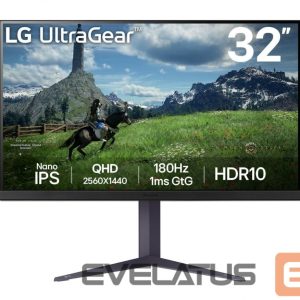 Monitorid LG  32GS85Q-B | 32 " | IPS | QHD | 16:9 | 180 Hz | 1 ms | 2560 x 1440 pixels | 350 cd/m² | HDMI ports quantity 2 