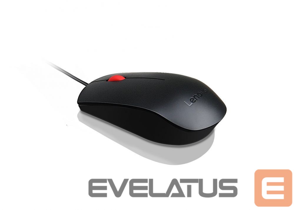 Arvutihiir Lenovo Essential USB Wired Mouse, 1600 DPI, 1.8 m, 3 Buttons, Black