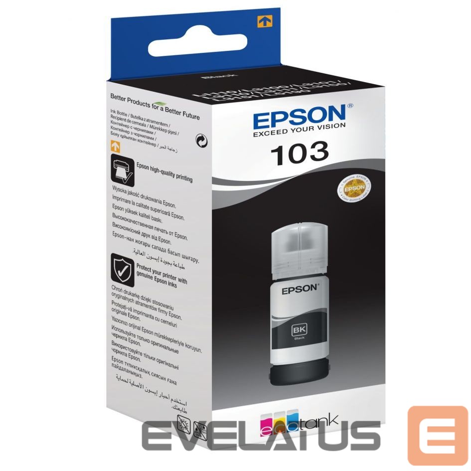 Tarvikud ja tarvikud EPSON 103 ECOTANK Ink Bottle, Black