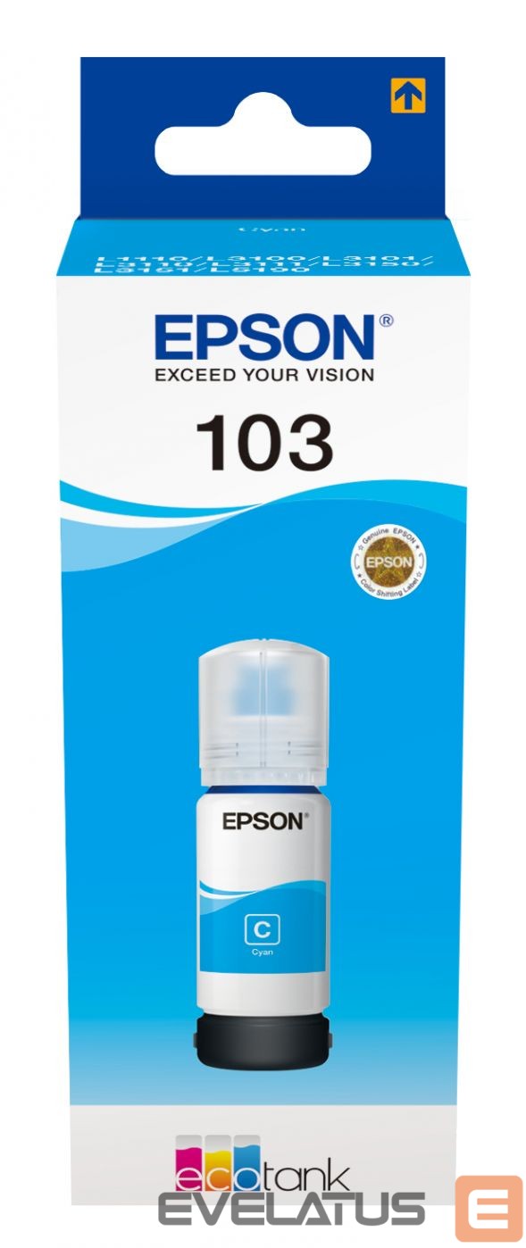 Tarvikud ja tarvikud EPSON 103 ECOTANK Ink Bottle, Cyan