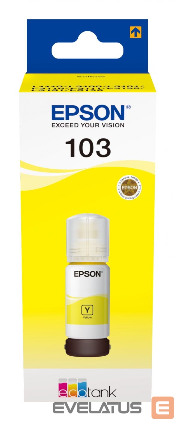 Tarvikud ja tarvikud EPSON 103 ECOTANK Ink Bottle, Yellow