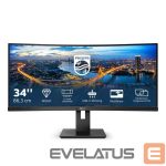 Monitorid Philips  B Line 346B1C/00 34 ", VA, WQHD, 3440 x 1440, 21:9, 5 ms, 300 cd/m², Black 