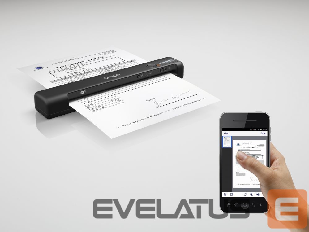 Printerid EPSON Wireless Mobile Scanner WorkForce ES-60W Colour, Document