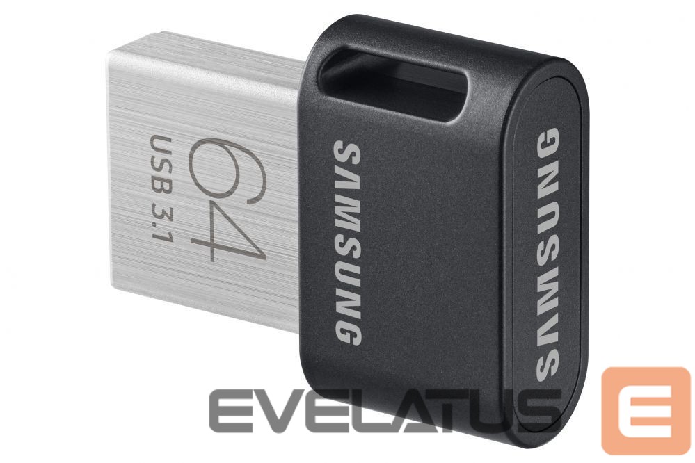 Mälupulk Samsung FIT Plus MUF-64AB/APC 64 GB, USB 3.1, Black/Silver
