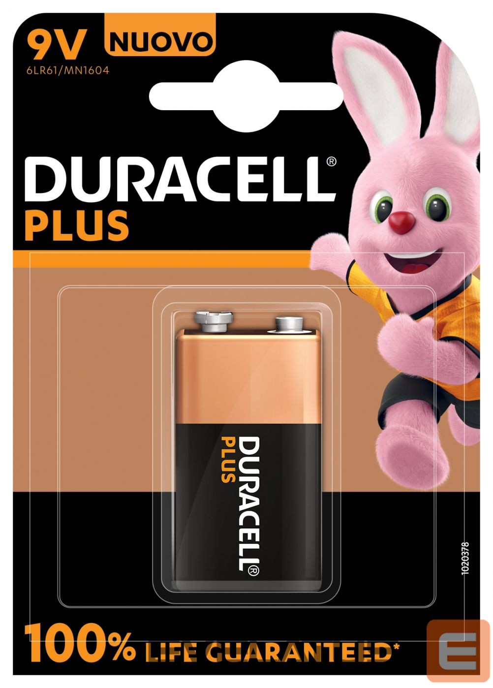 Muu arvutitarvik Duracell Plus MN1604 9V, Alkaline, 1 pc(s)