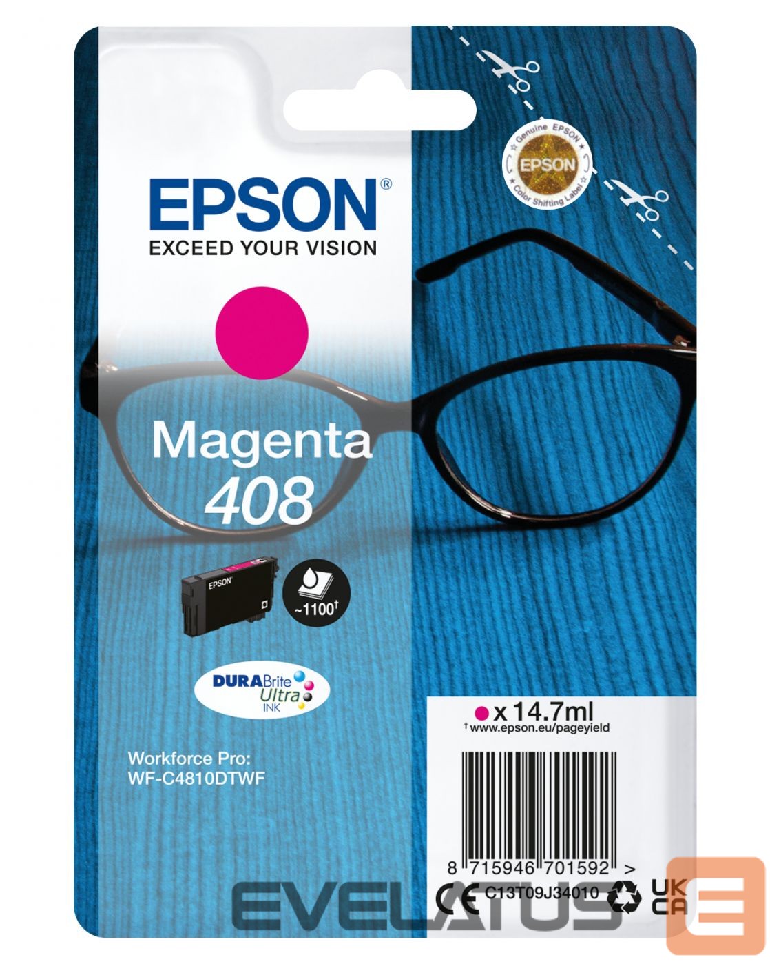 Tarvikud ja tarvikud EPSON DURABrite Ultra 408L Ink cartrige, Magenta