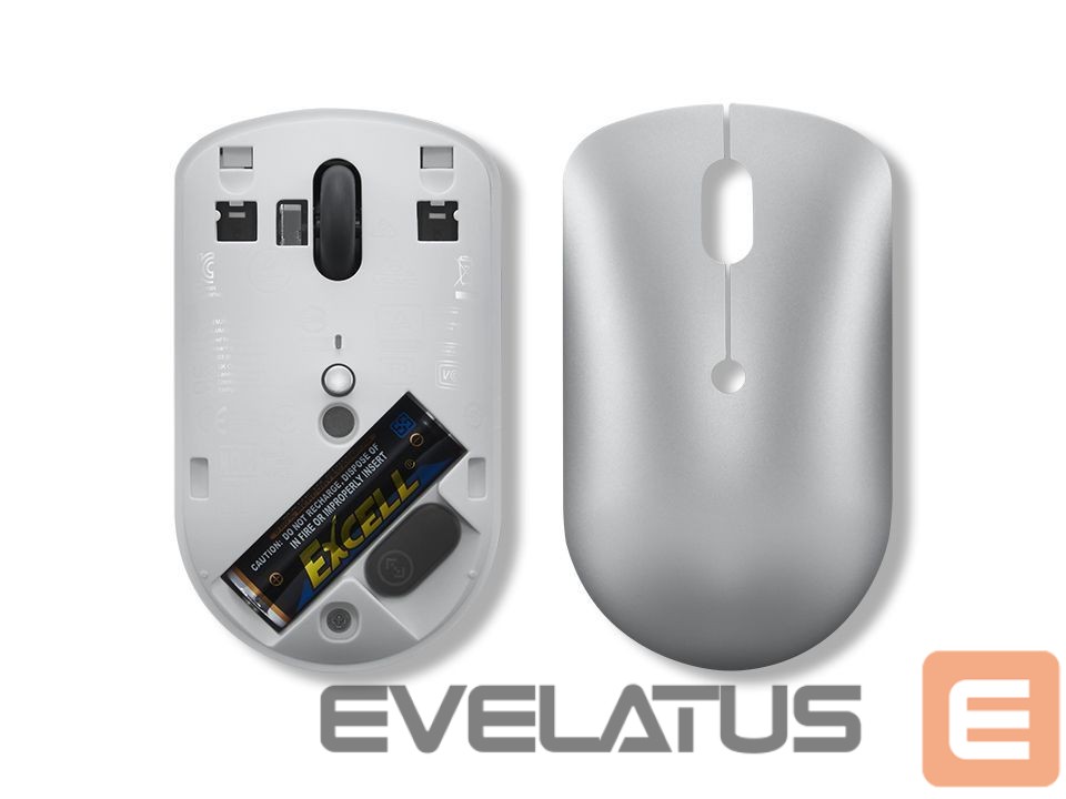 Arvutihiir Lenovo Wireless Compact Mouse 540 Cloud Grey, 2.4G Wireless via USB-C receiver