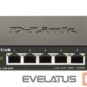 Server – muud tarvikud D-link  Smart Managed Switch DGS-1100-05V2/E	 Managed L2, Rackmountable, 1 Gbps (RJ-45) ports quantity 5 