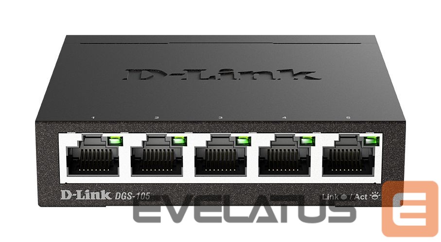 Server – muud tarvikud D-link Ethernet Switch DGS-105/E Unmanaged, Desktop, 1 Gbps (RJ-45) ports quantity 5