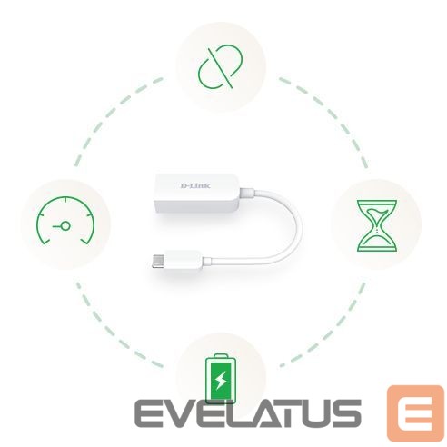 Üleminek D-link USB-C to 2.5G Ethernet Adapter DUB-E250
