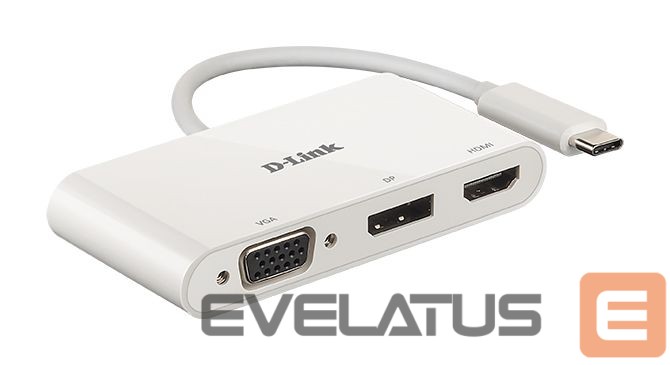 Ruuterid D-link 3-in-1 USB-C to HDMI/VGA/DisplayPort Adapter DUB-V310 0.11 m