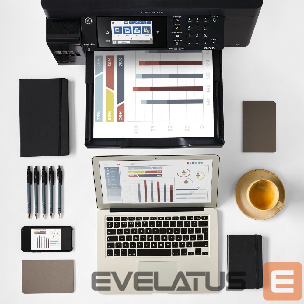 Printerid EPSON EcoTank L15160 Colour, Inkjet, Multicunctional Printer, A3+, Wi-Fi, Black