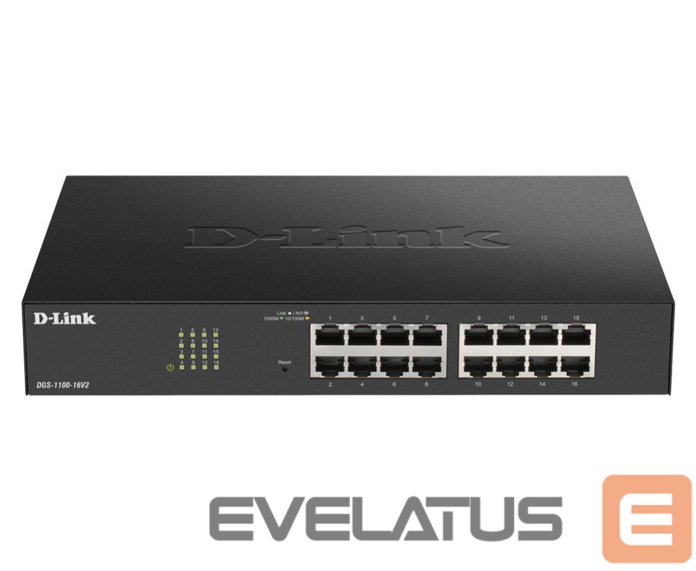 Server – muud tarvikud D-link Smart Managed Switch DGS-1100-16V2 Managed, Desktop, Power supply type External, Ethernet LAN (RJ-45) ports 16