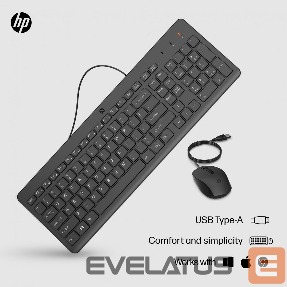 Arvutitarvikud HP HP 150 Wired Mouse and Keyboard (EN)