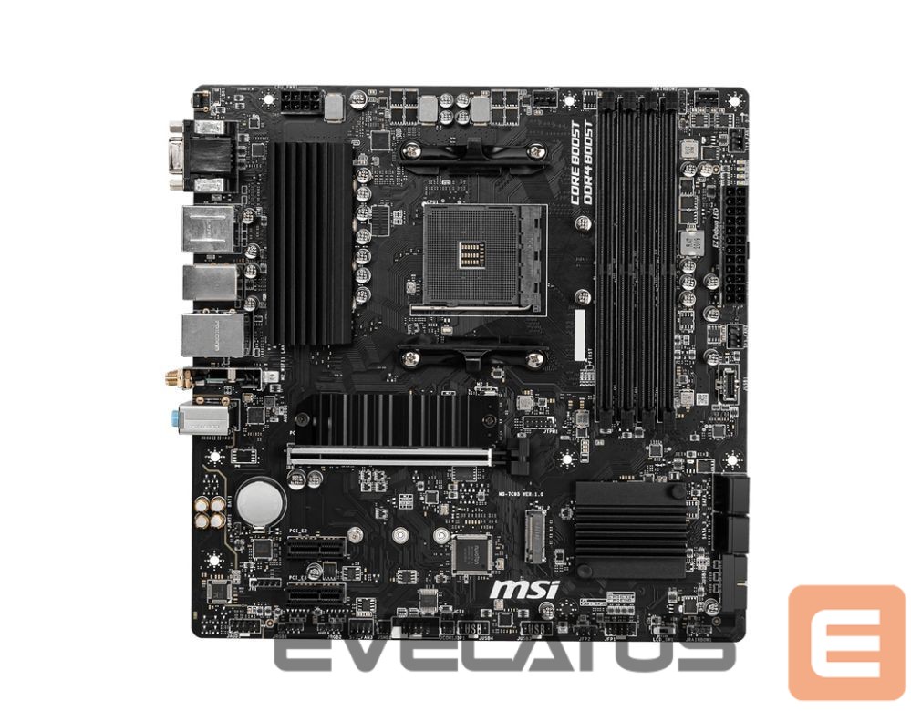 Intel protsessori emaplaat MSI B550M PRO-VDH WIFI Processor family AMD, Processor socket AM4, DDR4, Memory slots 4, Chipset AMD B, Micro ATX