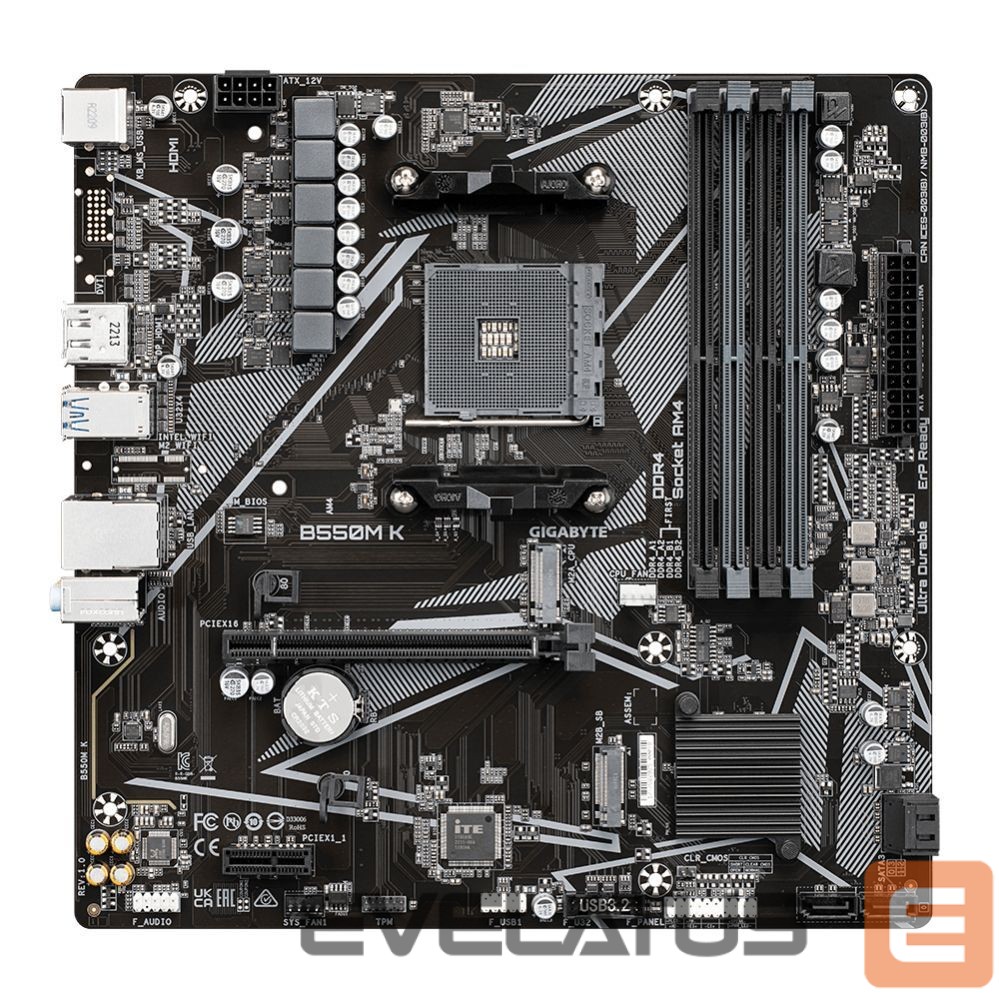 Arvuti komponendid Gigabyte GIGABYTE B550M K AM4 64GB DDR4 2xM.2