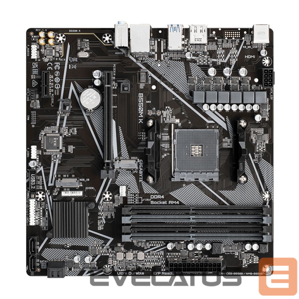 Arvuti komponendid Gigabyte GIGABYTE B550M K AM4 64GB DDR4 2xM.2